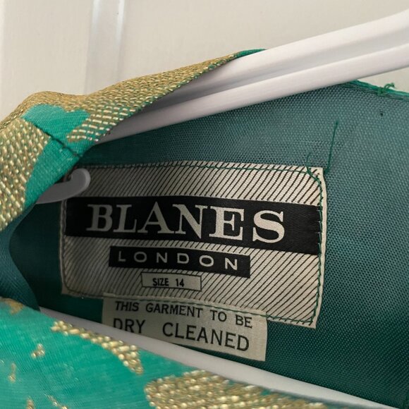 1960s Vintage Green and Gold Lame Mini Dress - Picture 7 of 7